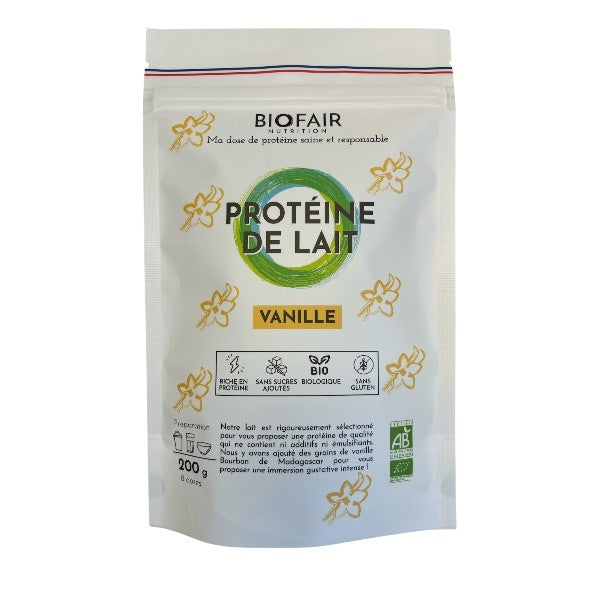 Protéine de lait bio vanille - 200 g