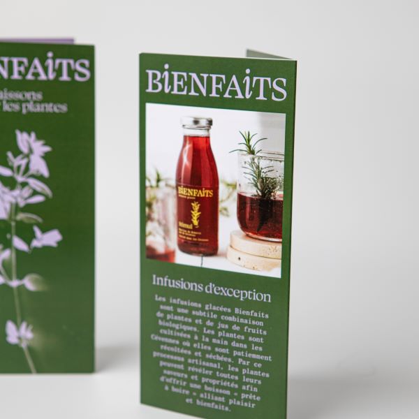 Dépliant présentation boissons naturelles
