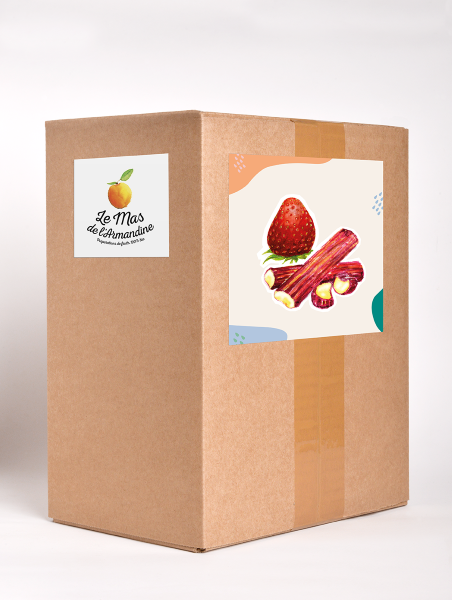Confiture fraise rhubarbe bio Vrac - 5 kg