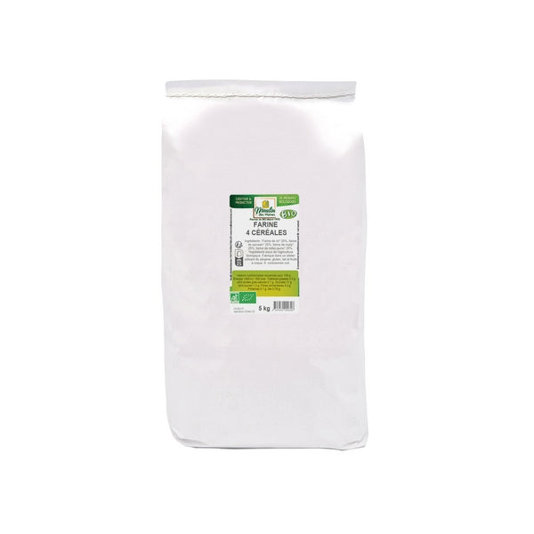 Farine 4 céréales bio (riz, maïs, sarrasin et millet) Vrac - 5 kg