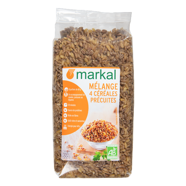 Mélange 4 céréales précuites bio - 500 g