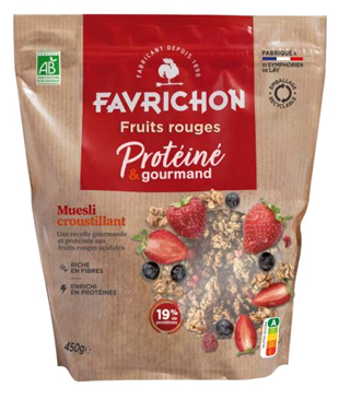 Muesli croustillant protéiné fruits rouges - 450 g