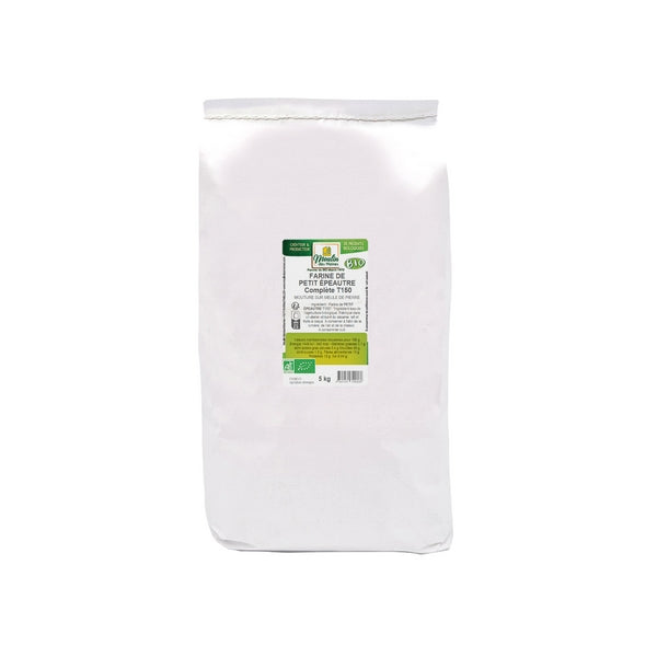 Farine de petit épeautre complète t150  meule de pierre bio Vrac (origine Autriche, Allemagne, France, Roumanie) - 5 kg
