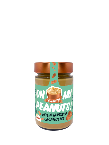 Pâte à tartiner cacahuètes crunchy bio (oh my peanuts!) - 320 g