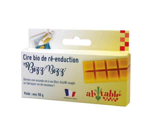 Cire bio de ré-enduction bizz bizz - 50 g (10 cubes)