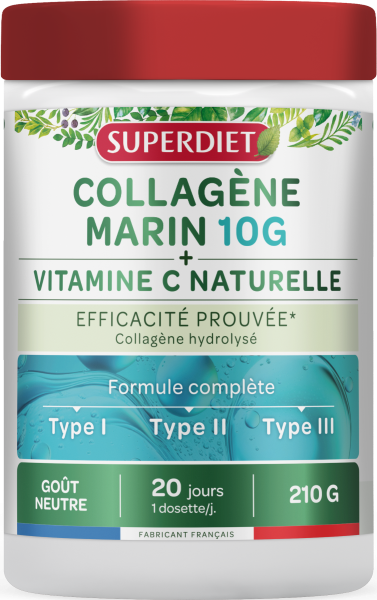 Collagène marin et vitamine c (peau, articulations, muscles) - Poudre 210g